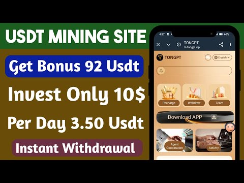 Tongpt Mall | New Usdt Earning Site | Usdt Money Making Website | Free Usdt Mining | Usdt Earning