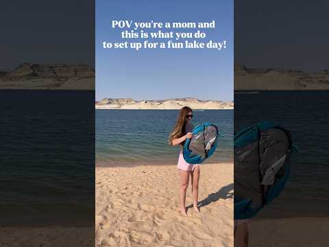 Baby’s first lake day 🌊😍⛱️ #momlifevibes #minivlog #travelblog #momlifehacks #travelvideo #shorts