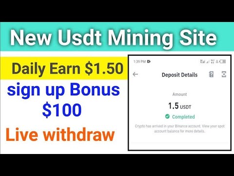 New USDT Mining Today | New USDT Earning Mall 2024 | Usdt Cloud Mining project today 2024