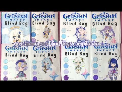 🩵Genshin Impact🩵Paper Blind Bags Compilation ✨| ASMR | sanriolve