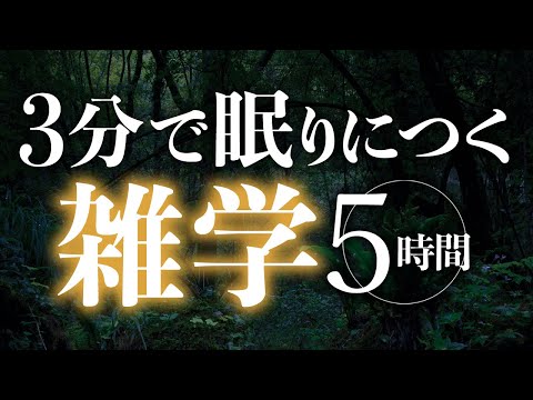 【睡眠導入】3分で眠りにつく雑学5時間【合成音声】