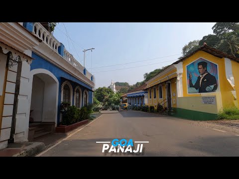 Places to Visit in Goa | Fontainhas Heritage Driving Tour - 4K | Panaji(Panjim)