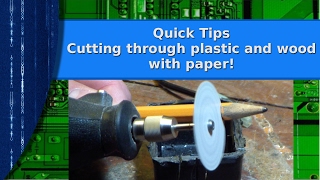 Tools - Quick Tips   Cutting plastic and wood with paper