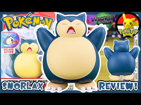 WICKED COOL TOYS SNORLAX Battle Feature Figure Review and UNBOXING S4 [JAZWARES Pokemon]