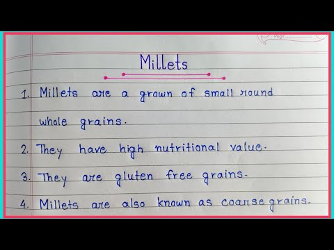 10 Lines Essay On Millets | Essay On Millets In English | 10 Easy Sentences About Millets