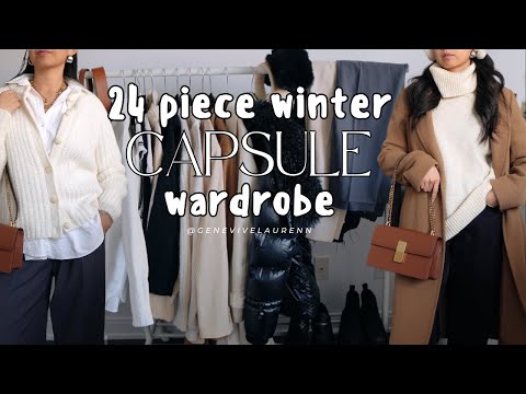 my entire 24 piece winter capsule wardrobe | becoming a minimalist in 2024