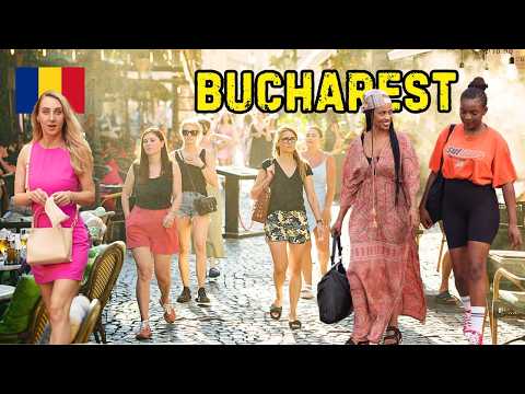 Bucharest Romania 2024 | Beautiful Girls Walking Tour on Old Town