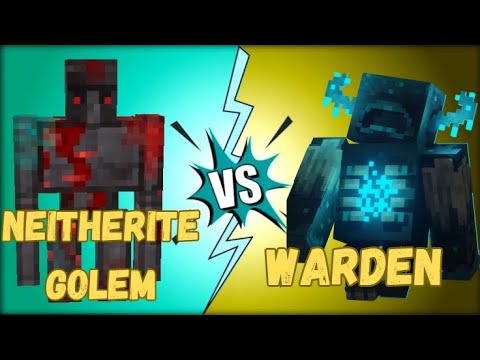 Netherite Golem vs The Warden || Unexpected results!! Minecraft