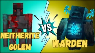 Netherite Golem vs The Warden || Unexpected results!! Minecraft