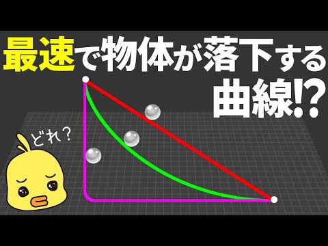 【ゆっくり解説】最速で降下する数学的曲線!?サイクロイドの不思議