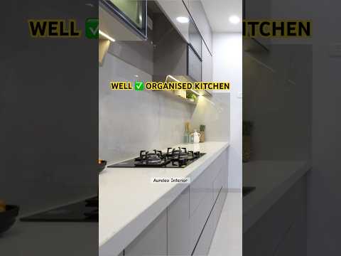 ✅Well Organised Kitchen #kitchen #platform #interior #modularkitchen #viralshorts #aureleointerior