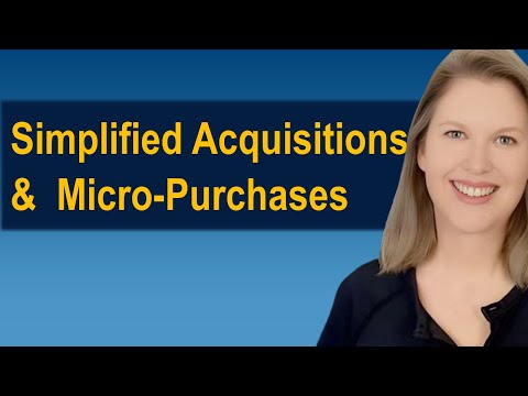 Simplified Acquisitions and Micro-Purchases Tutorial