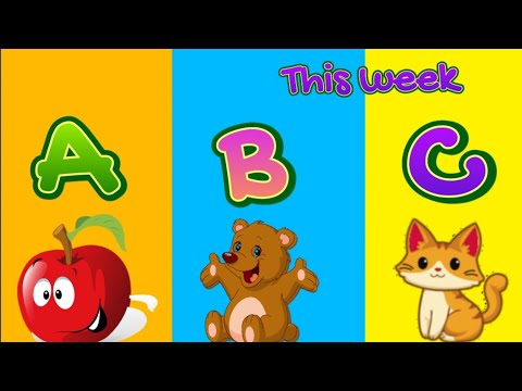 phonics sounds of alphabets - a for apple 🍎 - b for bear 🐻 - c for cat 😺