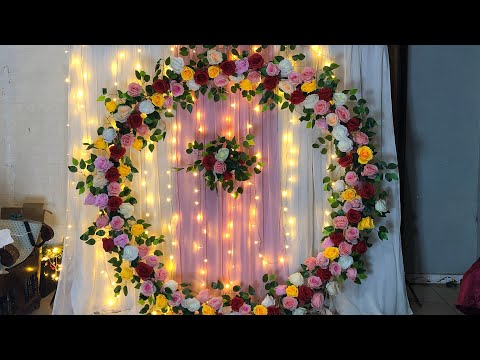 Easy DIY Full circle wedding backdrop |