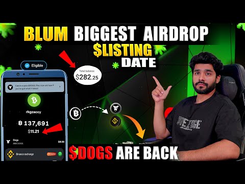 🐕 $DOGS BACK IN BLUM 🤑 || BLUM BIGGEST AIRDROP 0.1$😱|| BLUM AIRDROP LISTING || BLUM WITHDRAWAL