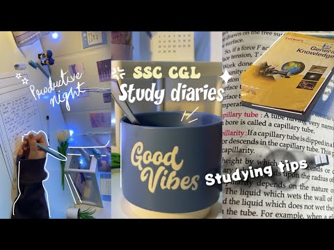 📓✨SSC CGL study vlog|study tips, skincare etc. #sscaspirants #ssccgl #studyvlog