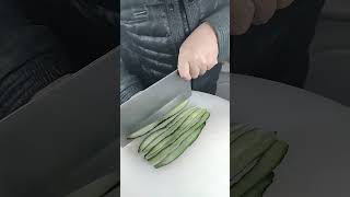 Green Cucumber Cutting #fruitsandvegetablescarving #cuttingskills