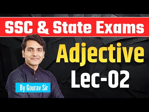 All Competition Exam English Live Class | SSC Exam English Live Class | Adjective | By Gourav Sir 02