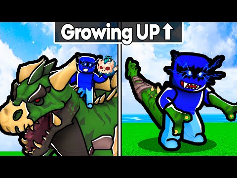 Growing Up as a T-REX in Blox Fruits!