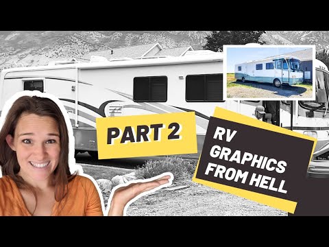 How To Remove Cracked RV Graphics - PART 2 || RV Renovation || RV Decals