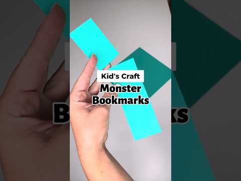 Halloween Craft Idea 📚 How To Make Monster Bookmarks #halloweenideas #halloweenactivity #shorts