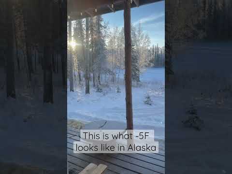 Ever wondered what -5 degrees Fahrenheit looks like? Well, it’s beautiful… #alaska #cabin