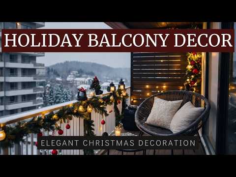 Elegant Christmas Decoration Ideas for Small Balconies | Festive & Stylish Holiday Balcony Decor