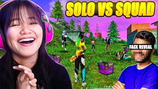 BR Rank SOLO vs SQUAD Face Reveal Challenge! Mobile Gameplay