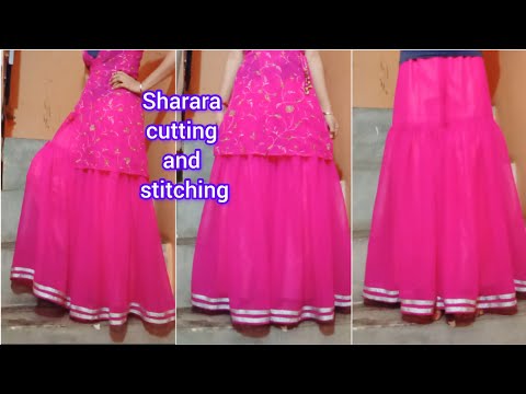 sharara cutting || sharara cutting and stitching || gharara ki cutting || sharara cutting design