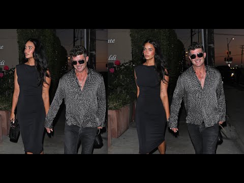 Robin Thicke And April Love Geary Step Out For a Romantic Dinner Date in Santa Monica!