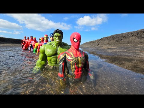 AVENGERS SUPERHERO STORY, TEAM HULK VS MARVEL'S SPIDER-MAN 2, CAPTAIN AMERICA VS SPIDER-VERSE 205