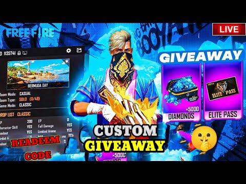 FREE FIRE LIVE GIVEAWAY CUSTOM ROOM | FF LIVE DIAMOND GIVEAWAY |#lokeshgamer #shotsfeed