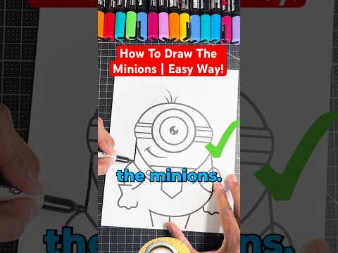 How To Draw Minions From Despicable Me 4 | Easy! #art #drawing #shorts