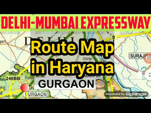 Delhi Mumbai Expressway Route Map in Haryana