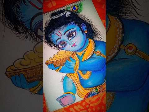 Cute krishna drawing💟 #shorts #krishna #viral #viralshorts