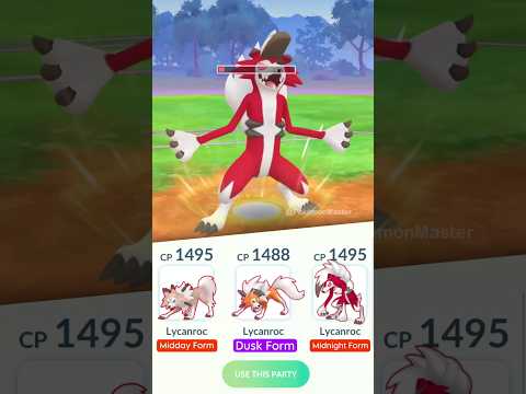 using ALL DIFFERENT FORMS of LYCANROC in POKEMON GO.