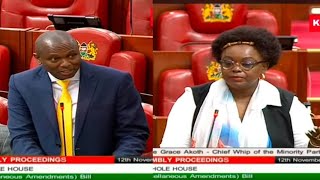 WEZI WEZI ! DRAMA AS BADGIRL MILLIE ODHIAMBO,ICHUNGWA COLLIDE WHILE DEBATING IN PARLIAMENT