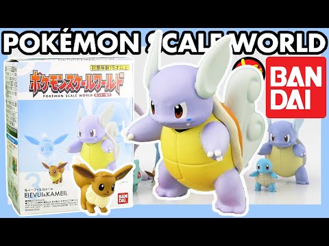 POKEMON SCALE WORLD Kanto EEVEE & WARTORTLE Pokemon toys 2020 by BANDAI UNBOXING & Figure Review