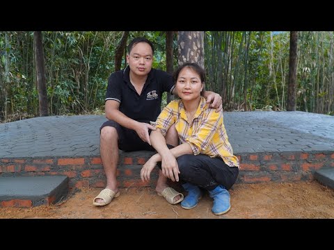 With PRIMITIVE SKILLS Build Cement Foundation for Wooden House | Solid dining House for the Children