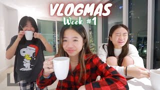 1ST WEEK OF DECEMBER VLOG| Christmas decor, baking cookies, ice skating in NYC