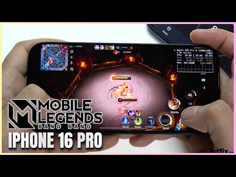 iPhone 16 Pro Mobile Legends Gaming test MLBB | Apple A18 Pro, 120Hz Display