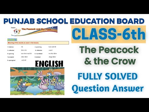 PSEB 6TH Class English Chapter 6 "The peacock and the Crow" Question Answer