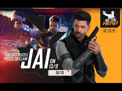 HRITIK ROSHAN as JAI characters in free fire ||13 Sept ||CLASH SQUAD RANKED GAMEPLAY