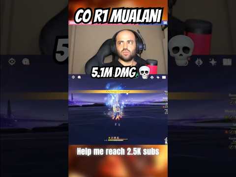 💀🔥🥶 5.1M DMG MUALANI #hellonatlan #genshinimpact #hoyocreators #shorts #gaming #mualani