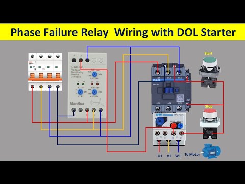 Phase Failure Relay Wiring Connection with DOL Starter | Detailed Guide @Electricalgenius