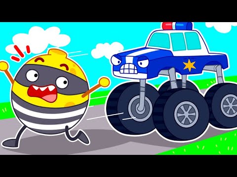 Police Monster Truck 🚔🚨🚓 Best Kids Cartoon by Meet Penny 🥑💖