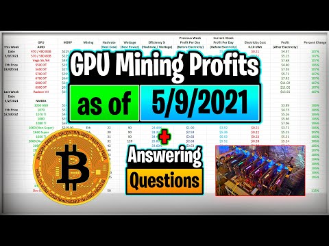 GPU Mining Profits as of 5/9/21 | Answering Questions | Twitch Recap