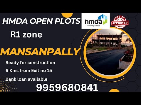 HMDA plots in mansanpally x road#peddagolconda#open#plots#Dhatrishree#townships#9959680841