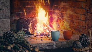 Beautiful Instrumental Christmas Music with Fireplace, Yule Log,  "Christmas Wishes" By Tim Janis