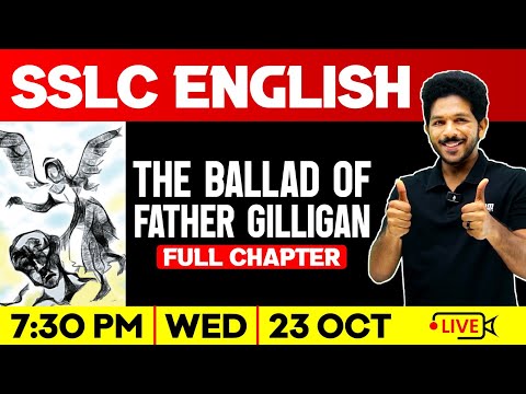 SSLC English  | The Ballad Of Father Gilligan |  Full Chapter | Exam Winner